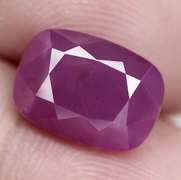Heavy 6.19ct UNHEATED violet red Ruby