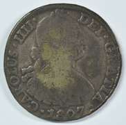Scarce 1807 Spain Portrait Type 8 Reales Silver coin