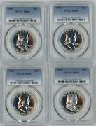 1960, 61, 62, & 63 Gem Proof Franklin Halves. PCGS PR66