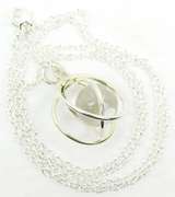 Sterling Pools of Light Pendant & 24 Inch Chain