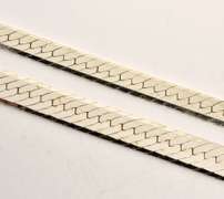 Two sterling Textured Herringbone Necklaces