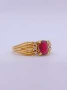 18kt Gold Ruby & Diamond Cocktail Ring