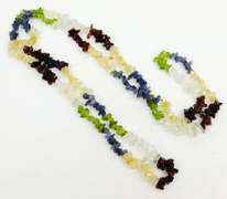 Multi-Gemstone Long 34 Inch Necklace