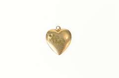 10K Yellow Gold RCG Monogram Forget Me Not Puffy Heart Charm/Pendant