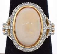 Regal Opal & Diamond Ring in Vermeil