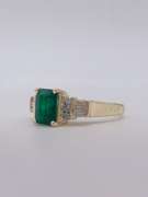Gorgeous 14kt Gold Emerald & Diamond Cocktail Ring