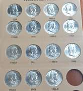 AU/BU Franklin Half Dollar Set, in Dansco Album