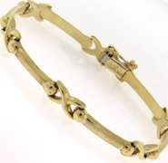 Powerful Yellow Gold Hug and Kisses Bracelet
