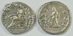 Near Mint Septimius Severus & Julia Domna Roman Silver Ancients