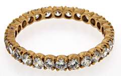 14kt Yellow Gold Cubic Zirconia Eternity Band