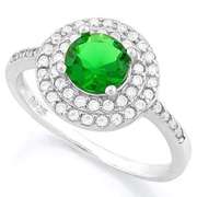 PRETTY! 1 1/3 CARAT EMERALD & 1/2 CARAT DIAMOND