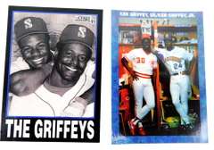 2 Ken Griffey, Sr. & Jr. Baseball Cards