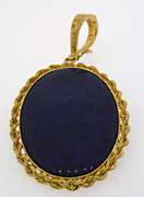 Deep Blue Lapis Lazuli 14kt Pendant