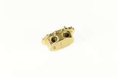 14K Yellow Gold Oval Victorian Garnet Slide Bracelet Charm/Pendant