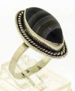 Sterling Silver Oval Black Onyx ring