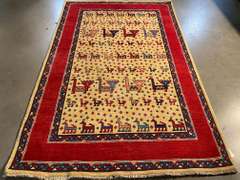 MAGNIFICENT TRIBAL DESIGN RUG 4.1x6.2