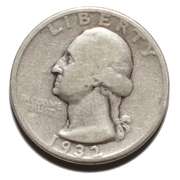 1932 D Key Washington Quarter