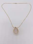 14kt Yellow Gold Diamond Pendant Necklace