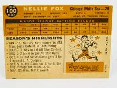 1960 Nellie Fox Baseball Card