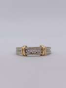 Unisex 14kt Gold Diamond Wedding Band- Size 7