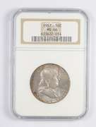 MS66 1957 Franklin Half Dollar - TONED - Graded NGC