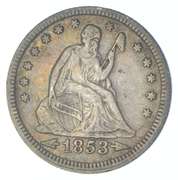 1853 Seated Liberty Quarter