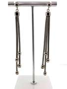 Mesh Sterling Silver Dangling Earrings