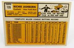 Richie Ashburn, Mets 1963 Baseball Card