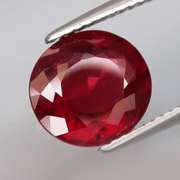 Richly colored 4.64ct plum red Rhodolite Garnet