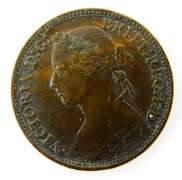 Rare 1874 H Great Britain Farthing Coin