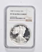 PF70 UCAM 1987-S American Silver Eagle - Graded NGC