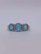 14kt Gold Blue Topaz Cocktail Ring