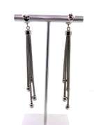 Mesh Sterling Silver Dangling Earrings