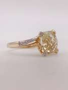 Gorgeous 14kt Gold, Citrine, & Diamond Cocktail Ring