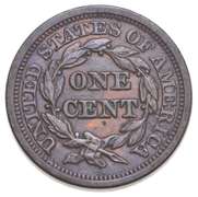 1845 Braided Hair Large Cent - Cleaned