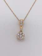 14kt Yellow Gold Diamond Pendant Necklace