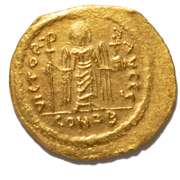 Byzantine Empire Nearly Unc Phokas 602-610  AD Gold Solidus