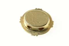 14K Yellow Gold Ornate Amethyst Oval Slide Bracelet Charm/Pendant