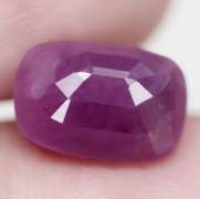 Heavy 6.19ct UNHEATED violet red Ruby