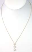 Noticeable Graduated 3-Stone CZ Necklace in Sterling Silver