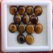 Untreated 31.28ct full cats eye Tigers Eye set