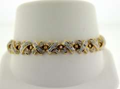 Sterling Silver In Gold Plated Crossover X Bracelet