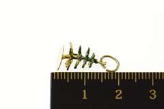14K Yellow Gold 3D Enamel Pine Christmas Tree Charm/Pendant