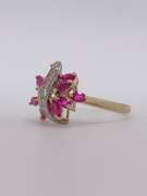 14kt Gold Ruby & Diamond Cocktail Ring