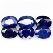 11.58ct cobalt blue Sapphire set from Madagascar