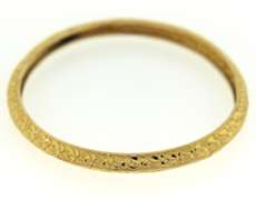 Trendy 21kt Yellow Gold Bangle Bracelet