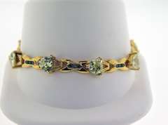 Sterling Silver Triangle CZ Bracelet