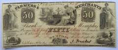 $ 50 Farmers And Merchants Bank Memphis Tenn Obsolete Of East Tenn