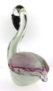 Hand Blown Art Glass Swan Figurine