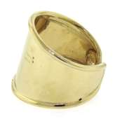 Beautiful Yellow Gold Cigar Wide Band